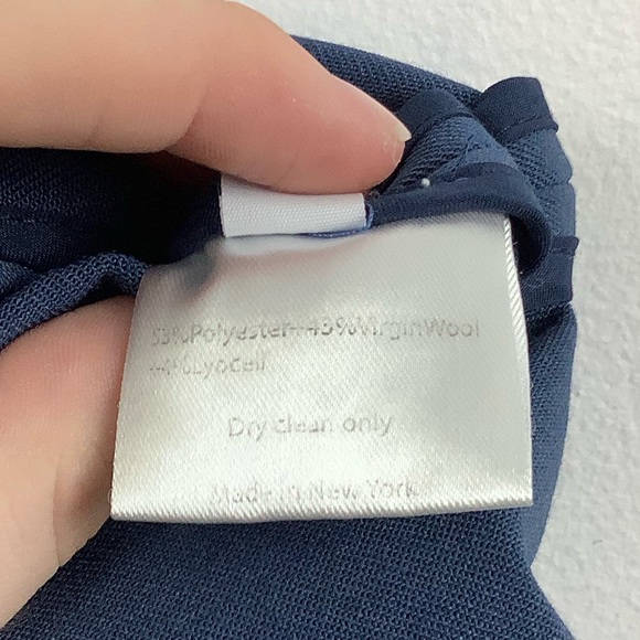 Ji Oh Wool Mini Skirt with Peekaboo Hem Blue/White - Picture 6 of 6